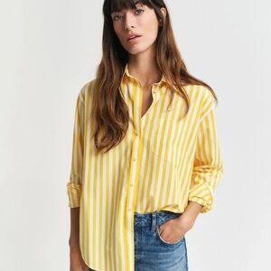 Perfect button down HM Yellow Striped Women's Top brand new never worn so chic